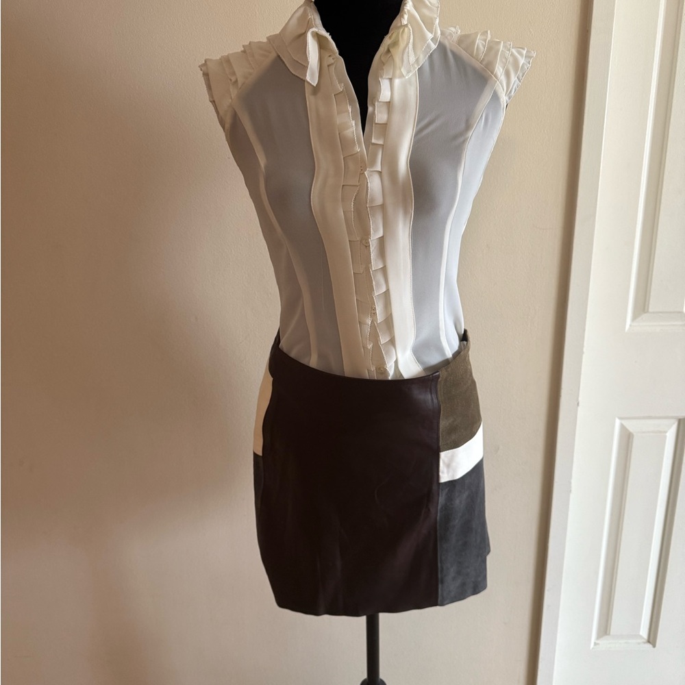 Theory Multi-Color Mini Skirt